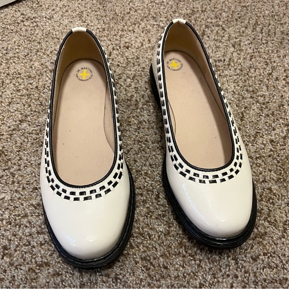 Dr. Martens Black and White Flats with Elegant Trim - Picture 5 of 9
